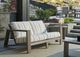 Tommy Bahama® Outdoor Mozambique Taupe Gray Synthetic Teak Loveseat-2