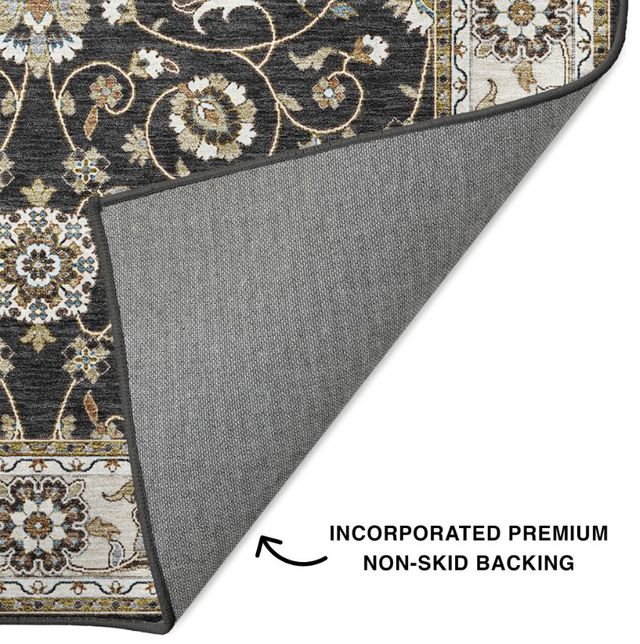 Dalyn™ Rug Company Hatay HY1 Black 5'x8' Area Rug-1
