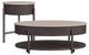 Elements International Nica 2-Piece White Occasional Table with Brown Base Set-0