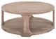 International Furniture Direct White Balam Ivory White Round Cocktail Table-0
