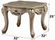 ACME Furniture Ranita Marble Top End Table with Champagne Base-2