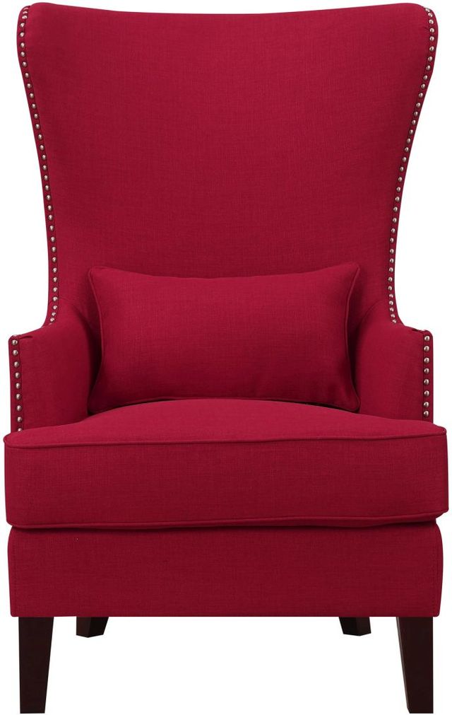 Elements International Kori Espresso/Heirloom Berry Accent Chair-1