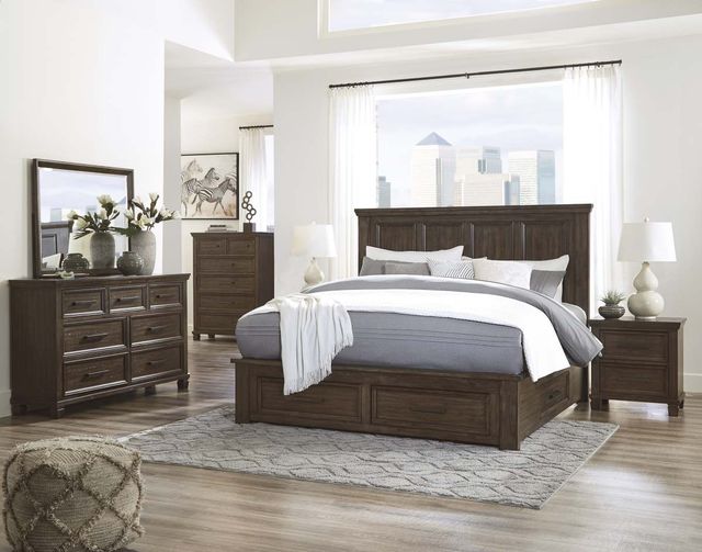 Signature Design by Ashley® Johurst 2-Piece Grayish Brown Queen Storage Panel Bed Set-3