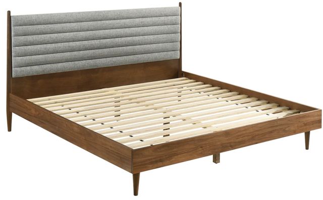 Armen Living Artemio 3-Piece Gray/Walnut King Bedroom Set-1