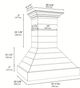ZLINE 36" Rustic Shiplap Bright White Wooden Wall Mounted Range Hood with Stainless Steel Accents-1