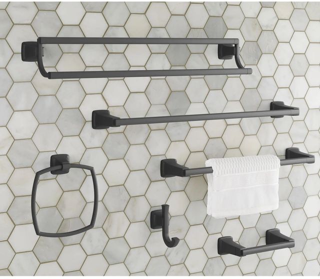 American Standard Townsend® Matte Black 18" Towel Bar-3
