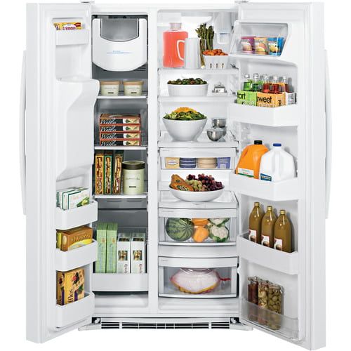 Crosley® 36 in. 25.3 Cu. Ft. High-Gloss Black Side-by-Side Refrigerator-1