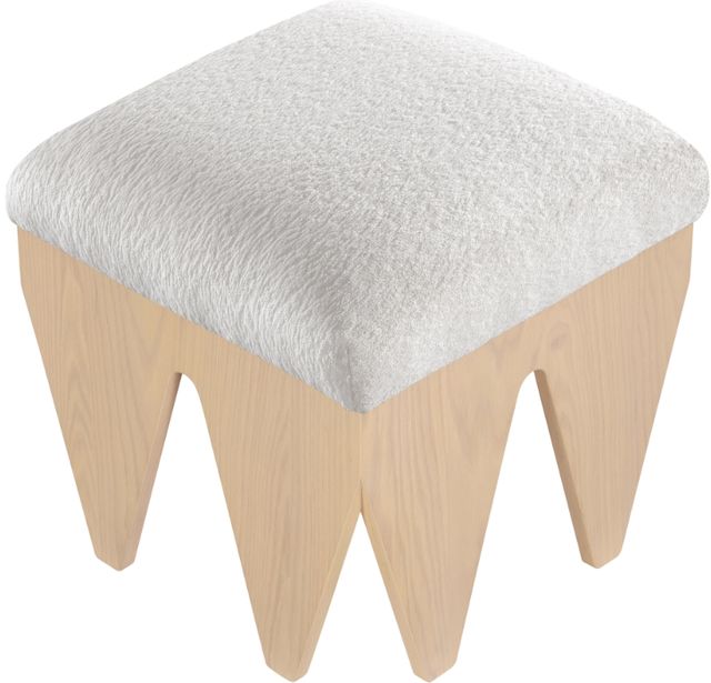 Meridian Furniture Altair Cream/Natural Upholstered Bench-1