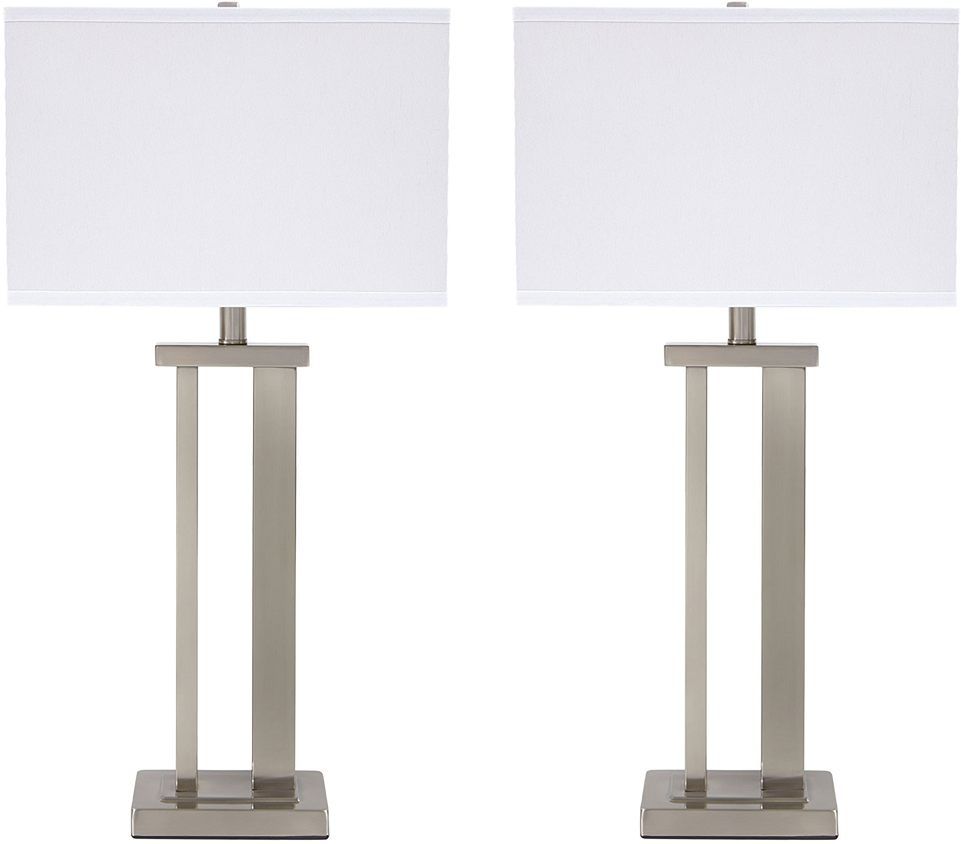 Signature Design by Ashley® Aniela 2-Piece Silver Table Lamp