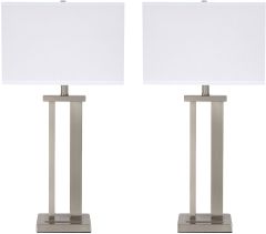 Signature Design by Ashley® Aniela 2-Piece Silver Table Lamp