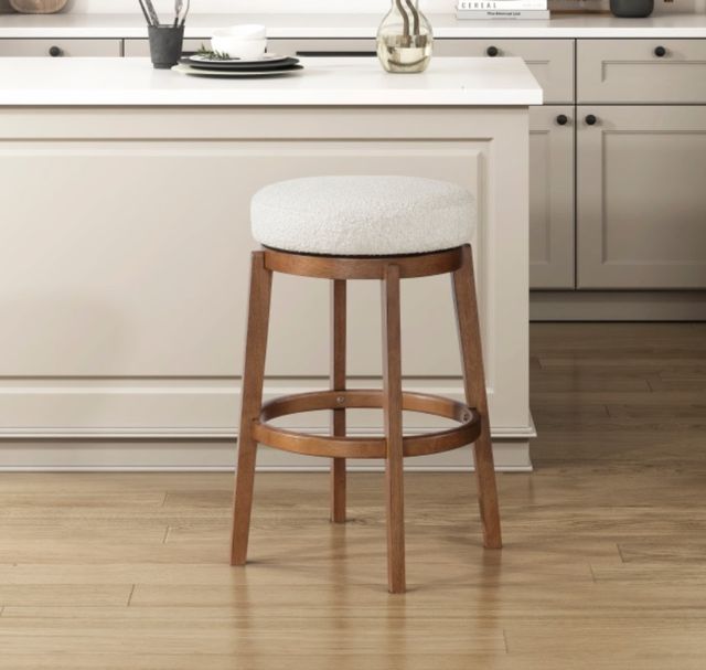 Homelegance® Lily Brown/White Swivel Bar Stool-1