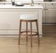 Homelegance® Lily Brown/White Swivel Bar Stool-1