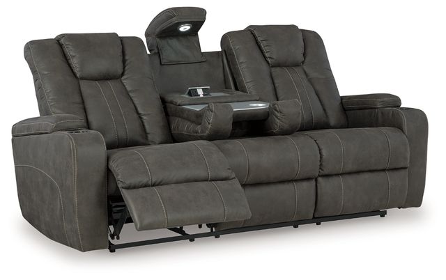 Signature Design by Ashley® Beaux Reclining Sofa With Drop Down Table-2