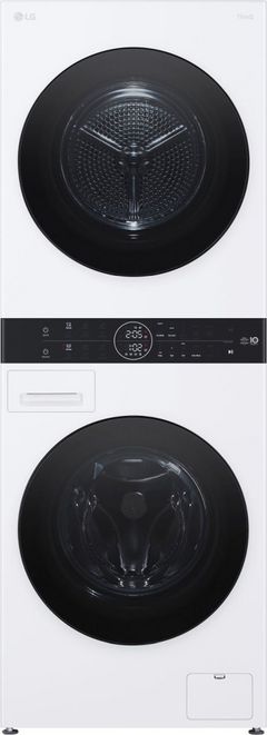 LG 2.4 Cu. Ft. Washer, 4.2 Cu. Ft. Dryer White Stack Laundry