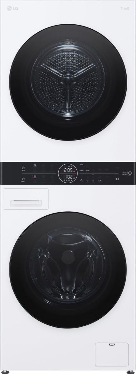 LG 2.4 Cu. Ft. Washer, 4.2 Cu. Ft. Dryer White Stack Laundry