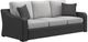 Signature Design by Ashley® Beachcroft Black/Light Gray Fabric/Wicker Outdoor Sofa with Cushion-0