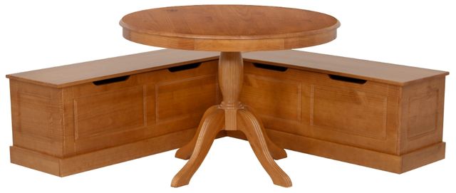 Linon Norah 2-Piece Caramel Dining Nook Set-0