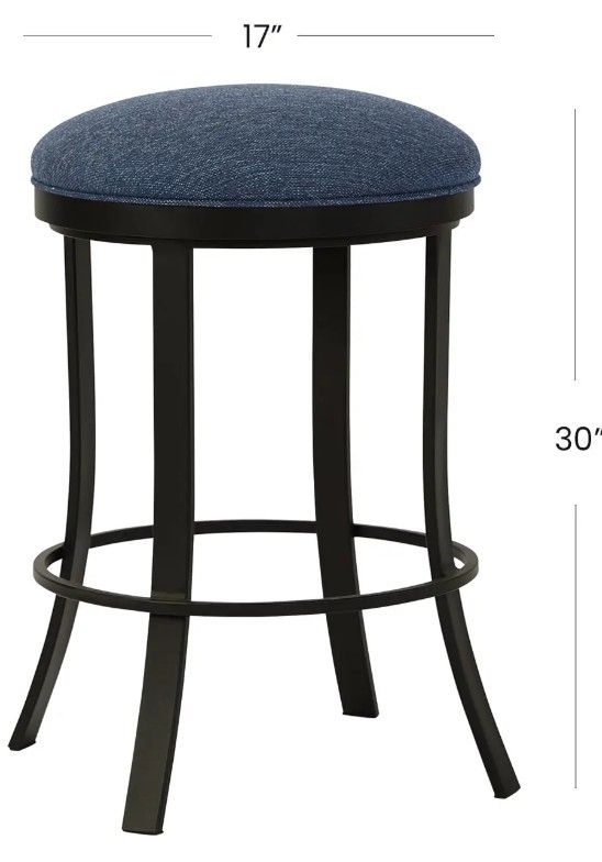 Wesley Allen Customizable Bali Backless Bar Stool-1