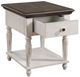 TEI Vintage Estates Antique White/Dark Knotty Oak End Table-2