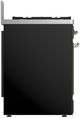 Ilve® Majestic III 30" Glossy Black Pro Style Dual Fuel Liquid Propane Range with Triple Glass Door and Chrome Trim-4
