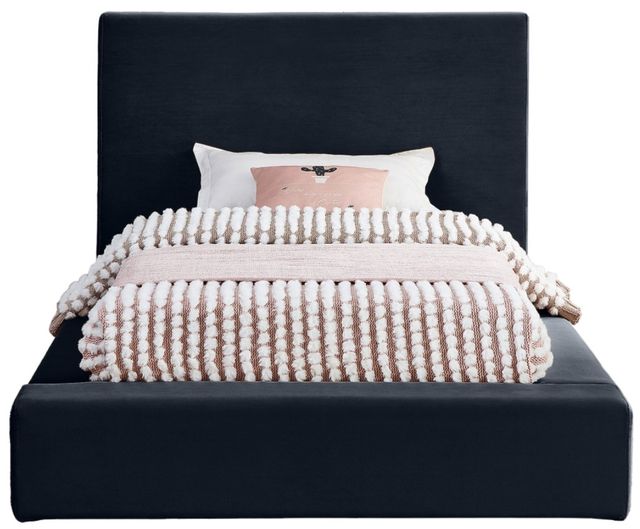 Meridian Furniture Dorian Navy Twin Upholstered Panel Bed-1