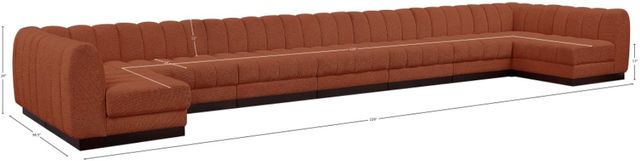 Meridian Furniture Quinn 9-Piece Cognac Modular Sectional-2
