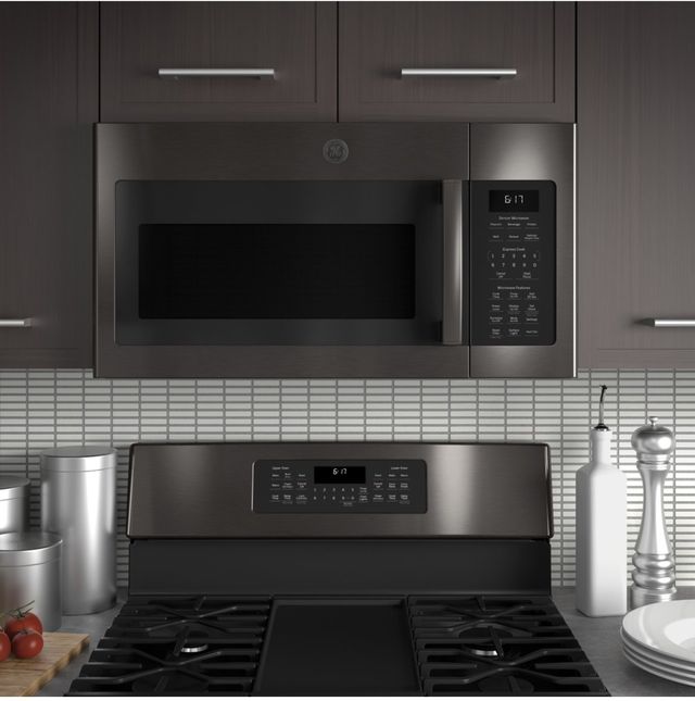GE® 1.7 Cu. Ft. Black Stainless Steel Over The Range Sensor Microwave-1