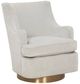 Fairfield® Customizable Libby Langdon Trident Swivel Chair with Bright Brass-0