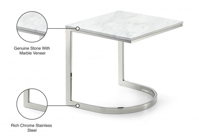 Meridian Furniture Copley Chrome End Table-3