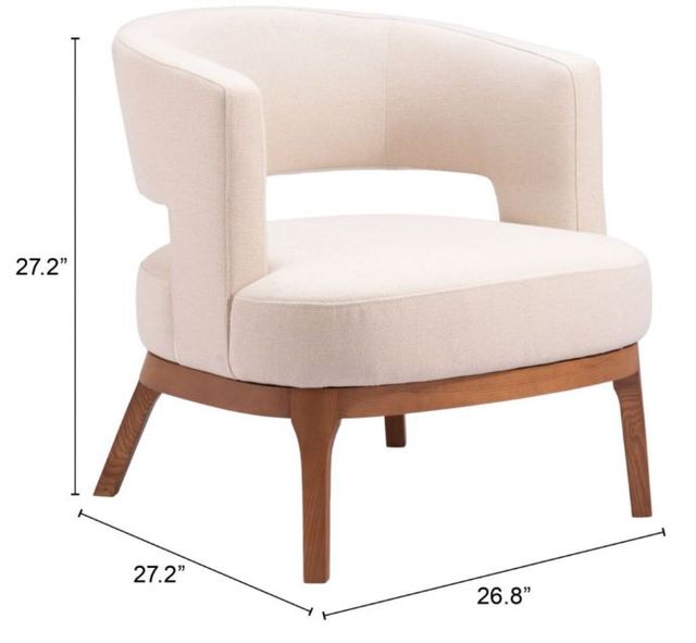 Zuo® Modern Penryn Beige Accent Chair-1