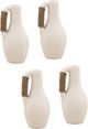 Dovetail Furniture Claylen 4-Piece White Vase Set-0