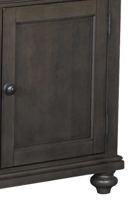 aspenhome® Oxford Peppercorn Door Bookcase-3
