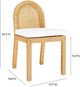 TOV Furniture Amara Cream Arched Rattan Dining Chair-2