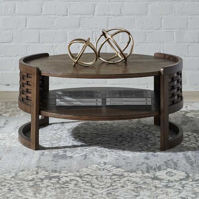 Liberty Furniture Warren Park Coffee Brown Cocktail Table-1