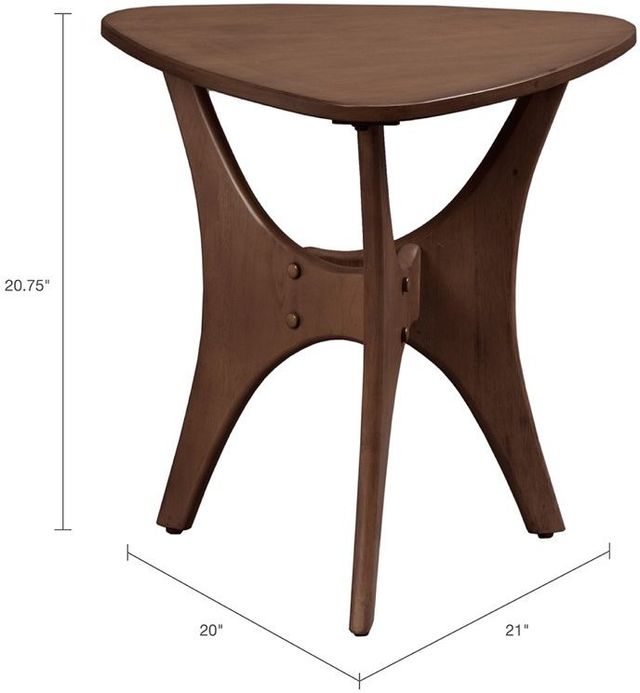 Olliix by INK+IVY Brown Blaze Triangle Wood End Table-1