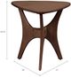 Olliix by INK+IVY Brown Blaze Triangle Wood End Table-1