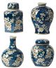 A & B Home Blue/White Jar and Vase-1