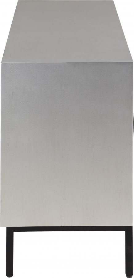 Meridian Furniture Glitz Antique Silver/Matte Black Sideboard-3