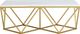 Elements International Riko White Rectangular Coffee Table with Gold Base-1
