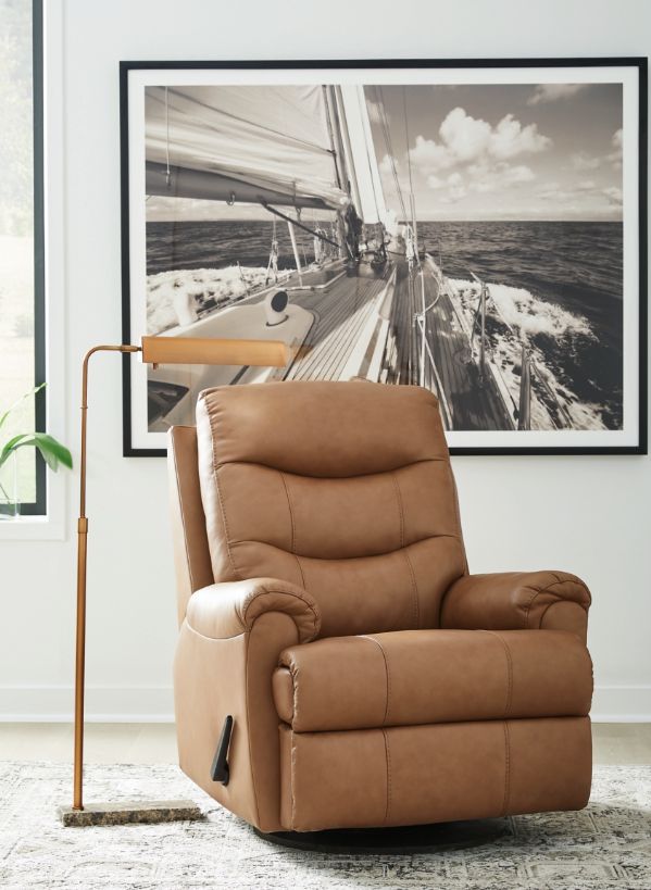 Signature Design by Ashley® Flynwood Butternut Manual Swivel Glider Recliner-2