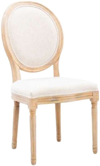Linon Shiraz Natural Upholstered Dining Side Chair