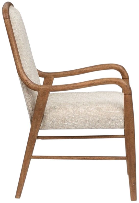 Magnussen Home® Woodward Beige/Dark Clove Brown Dining Arm Chair with Upholstered Seat and Back-2