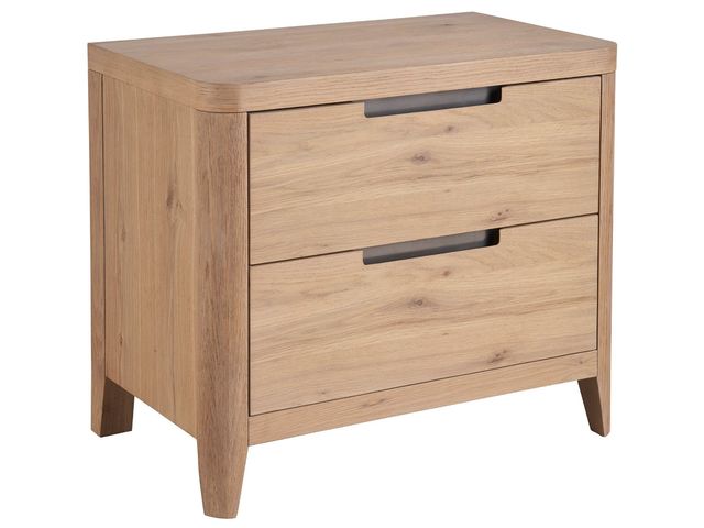 Universal Explore Home™ New Modern Walker Natural Oak 2 Drawer Nightstand-1