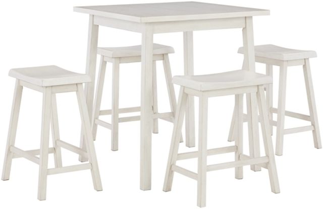 Signature Design by Ashley® Stuven 5-Piece White Counter Height Dining Set-0