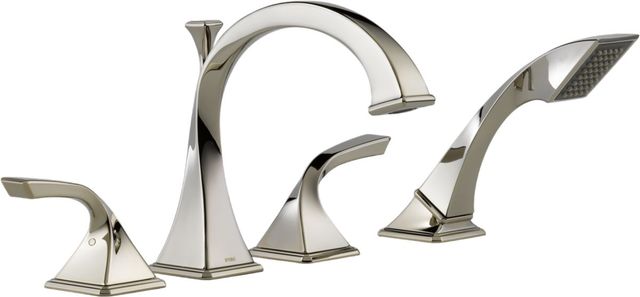 Brizo Virage® Brilliance® Polished Nickel Roman Tub Faucet with Hand Shower-0