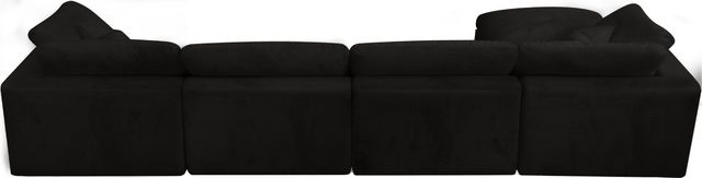 Meridian Furniture Cozy 5-Piece Black Velvet Cloud Modular Sectional-2