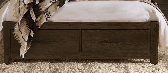 Vaughan-Bassett Lodge & Loft Dark Oak King Floating Panel Storage Bed-2