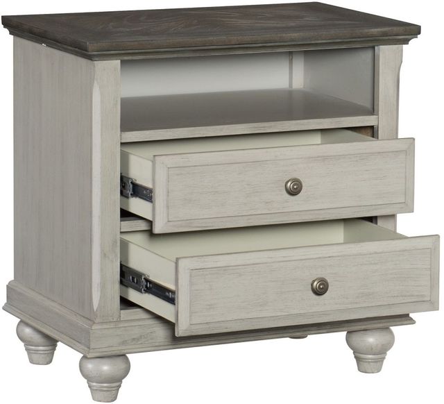 Homelegance® Mossbrook Dark Brown/Light Gray Nightstand-3