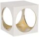 Vanguard® Marcelle Bunching Platinum Leaf with Silver Leaf Striping Cocktail Table-0