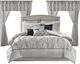 Olliix by Madison Park Essentials 24 Pieces Grey Queen Joella Room in a Bag Set-1